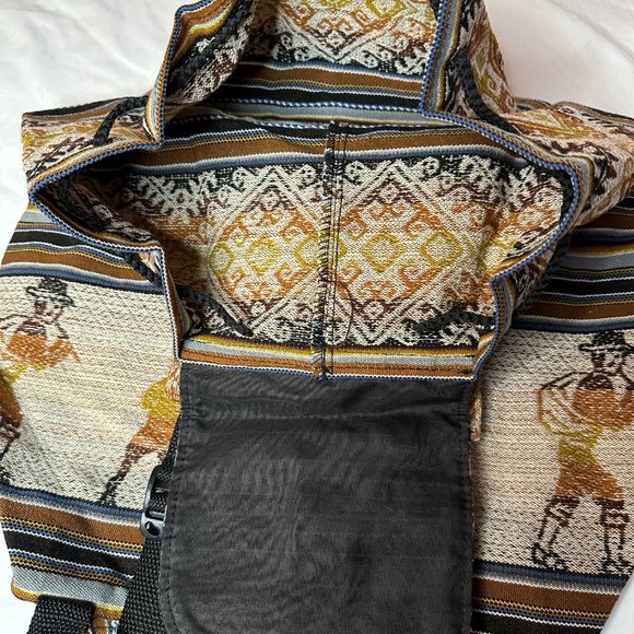 Peruvian Alpaca Backpack Casual Hiking Camping Travel Backpacks Lightweight - Picture 4 of 6